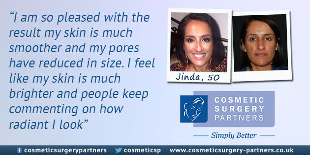 Obagi patient at cosmetic surgery partners quote