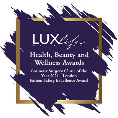 Luxlife Cosmetic Surgery Clinic of the Year 2024 - London Patient Safety Excellence Award