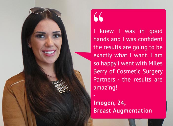 Breast Augmentation patient testimonial at Cosmetic Surgery Partners London